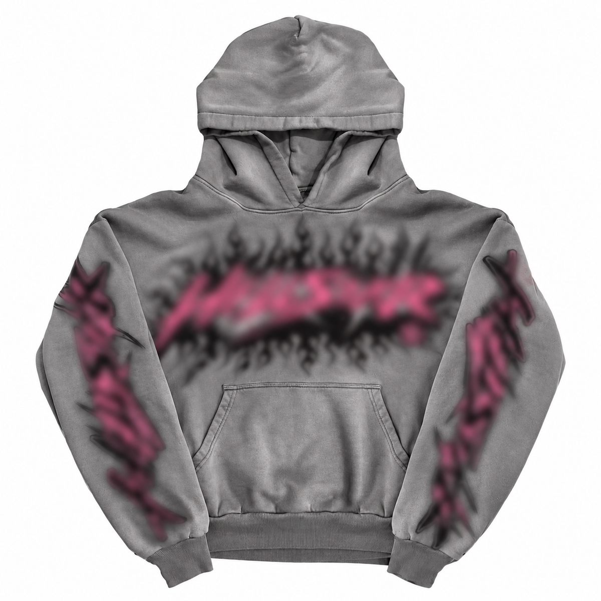 Grey/Pink H3LLSTAR Hoodie